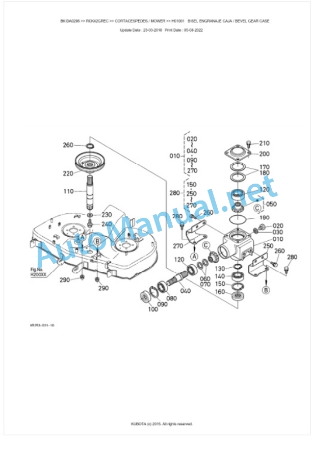 Kubota RCK42GREC Parts Manual PDF BKIDA0296 2 Kubota RCK42GREC Parts Manual PDF BKIDA0296-2