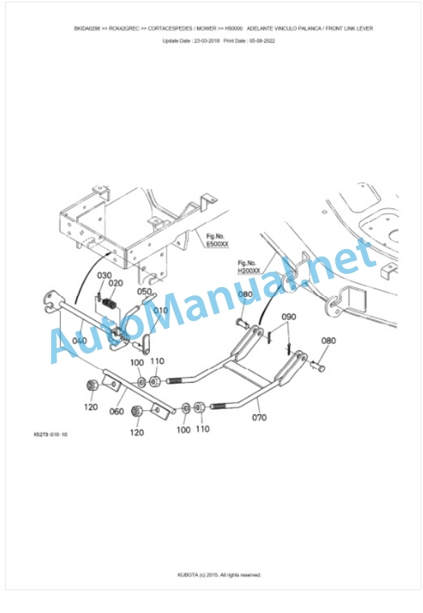 Kubota RCK42GREC Parts Manual PDF BKIDA0296 5 Kubota RCK42GREC Parts Manual PDF BKIDA0296-5