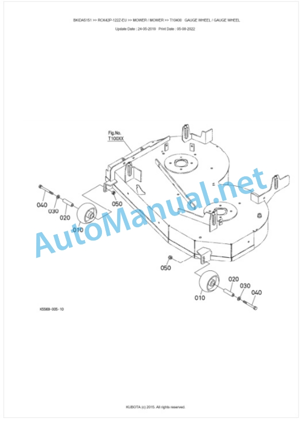 Kubota RCK42P-122Z-EU Parts Manual PDF BKIDA5151 4 Kubota RCK42P-122Z-EU Parts Manual PDF BKIDA5151-4