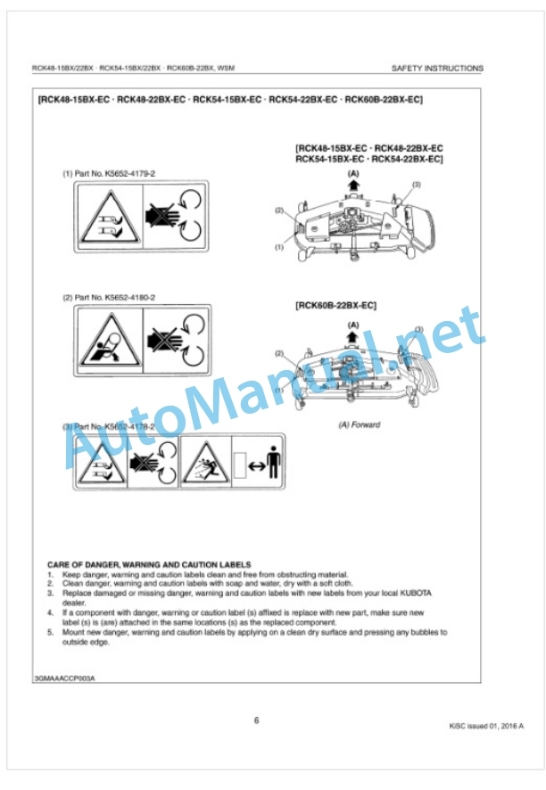 Kubota RCK48-15BX, RCK48-22BX, RCK54 Workshop Manual PDF 2 Kubota RCK48-15BX, RCK48-22BX, RCK54 Workshop Manual PDF-2