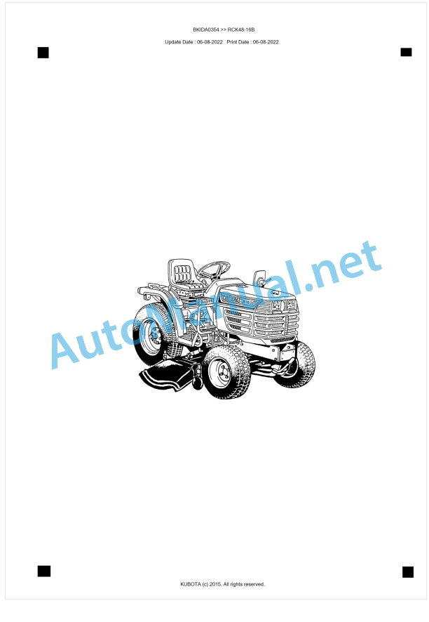 Kubota RCK48-16B Parts Manual PDF BKIDA0354 1 Kubota RCK48-16B Parts Manual PDF BKIDA0354