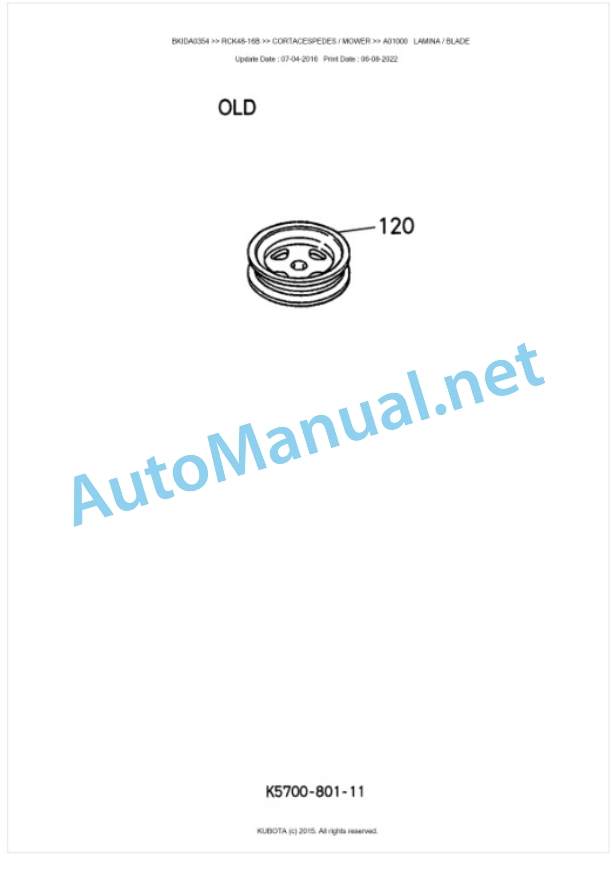 Kubota RCK48-16B Parts Manual PDF BKIDA0354 3 Kubota RCK48-16B Parts Manual PDF BKIDA0354-3