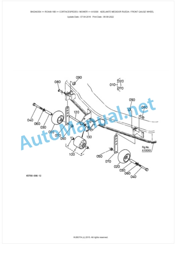 Kubota RCK48-16B Parts Manual PDF BKIDA0354 4 Kubota RCK48-16B Parts Manual PDF BKIDA0354-4