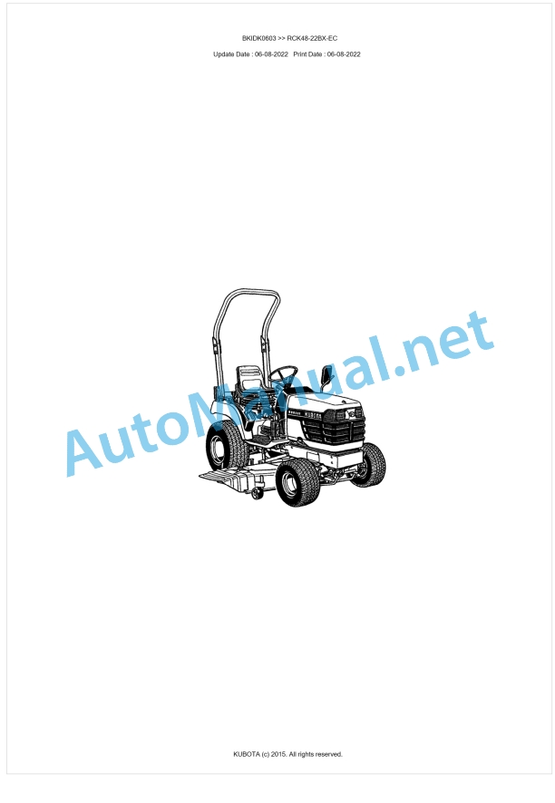 Kubota RCK48-22BX-EC Parts Manual PDF BKIDK0603 1 Kubota RCK48-22BX-EC Parts Manual PDF BKIDK0603
