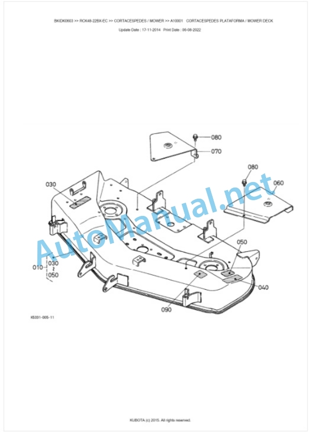 Kubota RCK48-22BX-EC Parts Manual PDF BKIDK0603 4 Kubota RCK48-22BX-EC Parts Manual PDF BKIDK0603-4