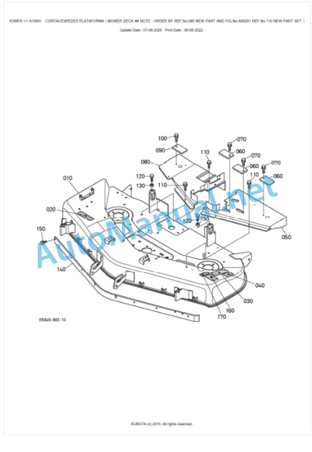 Kubota RCK48-23BX-EU-F Parts Manual PDF BKIDA5026 4 Kubota RCK48-23BX-EU-F Parts Manual PDF BKIDA5026-4