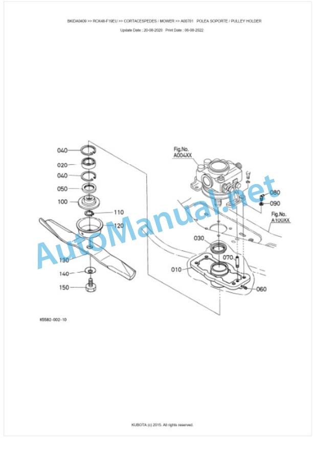 Kubota RCK48-F19EU Parts Manual PDF BKIDA0409 2 Kubota RCK48-F19EU Parts Manual PDF BKIDA0409-2