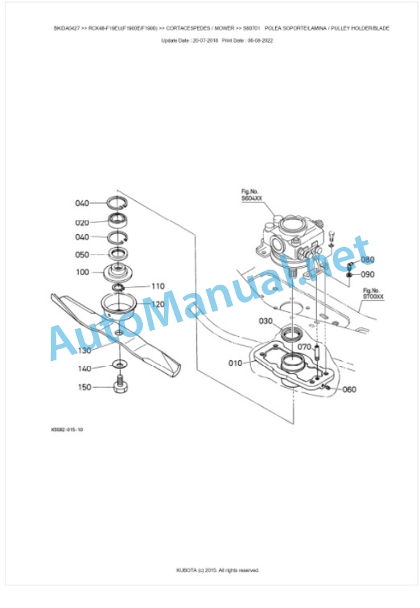 Kubota RCK48-F19EU(F1900E, F1900) Parts Manual PDF BKIDA0427 2 Kubota RCK48-F19EU(F1900E, F1900) Parts Manual PDF BKIDA0427-2
