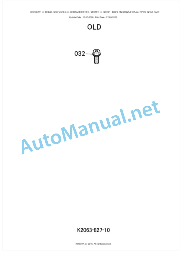 Kubota RCK48-G23-2 (G23-3) Parts Manual PDF BKIDK5111 2 Kubota RCK48-G23-2 (G23-3) Parts Manual PDF BKIDK5111-2