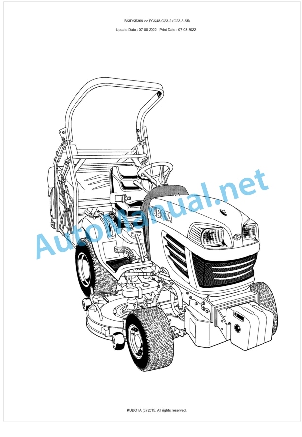 Kubota RCK48-G23-2 (G23-3-S5) Parts Manual PDF BKIDK5369 1 Kubota RCK48-G23-2 (G23-3-S5) Parts Manual PDF BKIDK5369