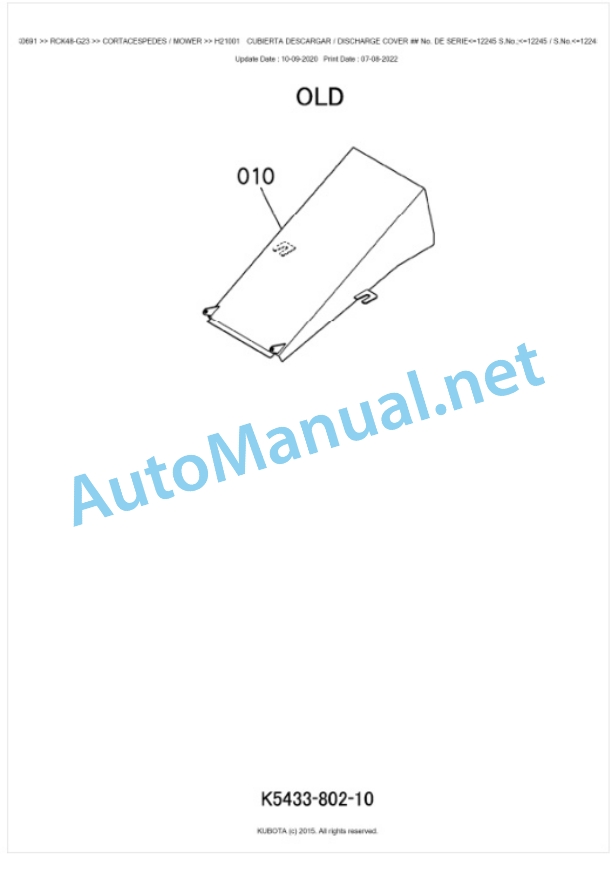 Kubota RCK48-G23 Parts Manual PDF BKIDK0691 4 Kubota RCK48-G23 Parts Manual PDF BKIDK0691-4