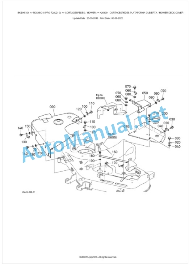 Kubota RCK48G18-PRO-F2(G21-3) Parts Manual PDF BKIDK5104 4 Kubota RCK48G18-PRO-F2(G21-3) Parts Manual PDF BKIDK5104-4