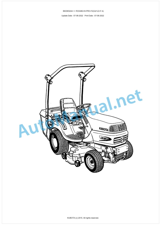 Kubota RCK48G18-PRO-F2(G21LD-F-4) Parts Manual PDF BKIDK5244 1 Kubota RCK48G18-PRO-F2(G21LD-F-4) Parts Manual PDF BKIDK5244