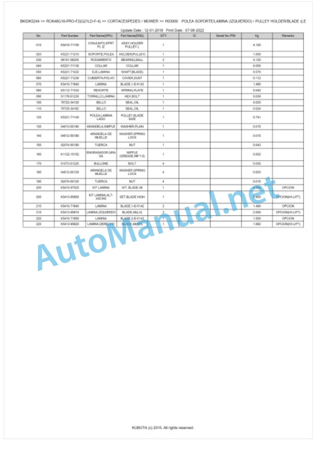 Kubota RCK48G18-PRO-F2(G21LD-F-4) Parts Manual PDF BKIDK5244 3 Kubota RCK48G18-PRO-F2(G21LD-F-4) Parts Manual PDF BKIDK5244-3
