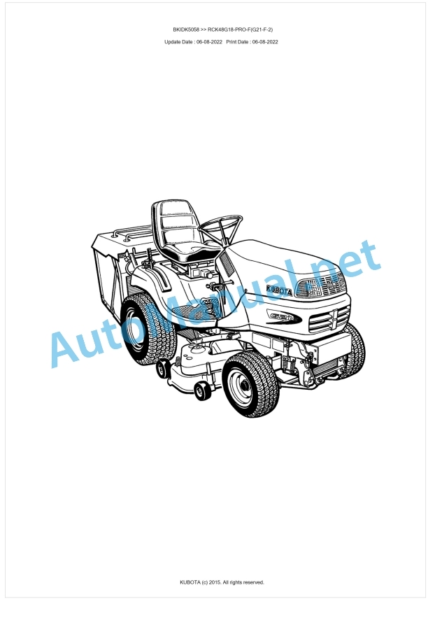 Kubota RCK48G18-PRO-F(G21-F-2) Parts Manual PDF BKIDK5058 1 Kubota RCK48G18-PRO-F(G21-F-2) Parts Manual PDF BKIDK5058
