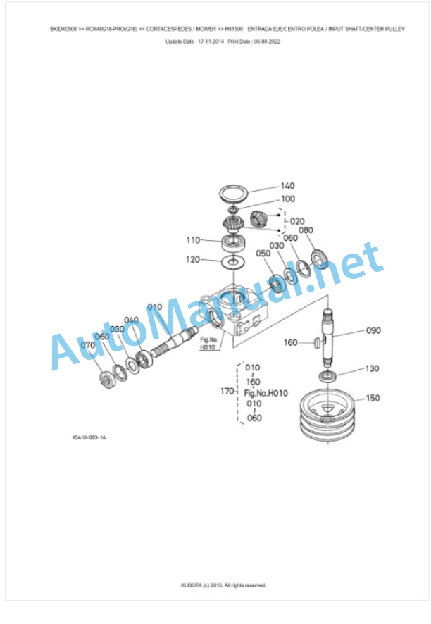 Kubota RCK48G18-PRO(G18) Parts Manual PDF BKIDK0508 2 Kubota RCK48G18-PRO(G18) Parts Manual PDF BKIDK0508-2