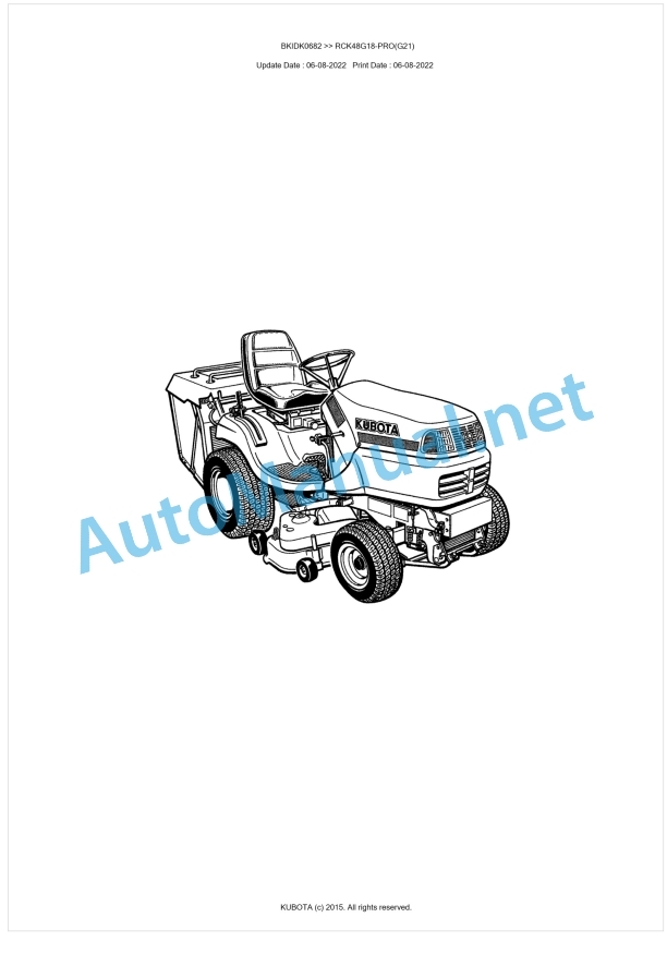 Kubota RCK48G18-PRO(G21) Parts Manual PDF BKIDK0682 1 Kubota RCK48G18-PRO(G21) Parts Manual PDF BKIDK0682