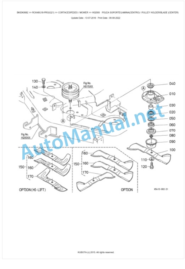 Kubota RCK48G18-PRO(G21) Parts Manual PDF BKIDK0682 2 Kubota RCK48G18-PRO(G21) Parts Manual PDF BKIDK0682-2