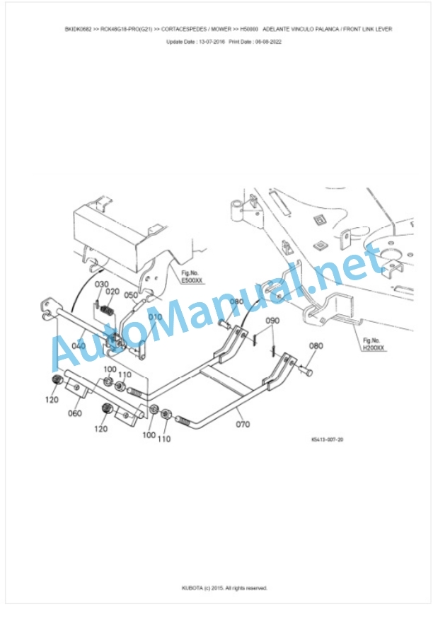 Kubota RCK48G18-PRO(G21) Parts Manual PDF BKIDK0682 5 Kubota RCK48G18-PRO(G21) Parts Manual PDF BKIDK0682-5