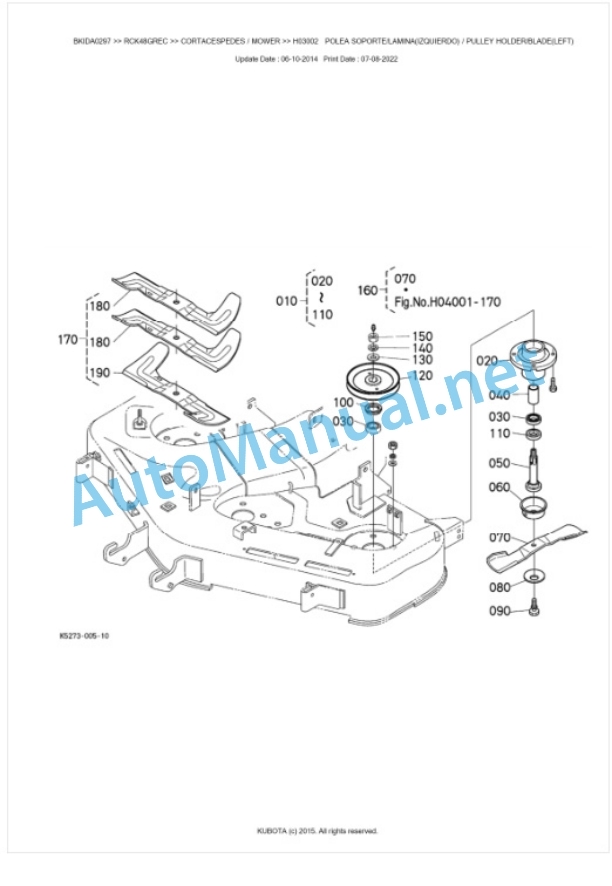 Kubota RCK48GREC Parts Manual PDF BKIDA0297 3 Kubota RCK48GREC Parts Manual PDF BKIDA0297-3