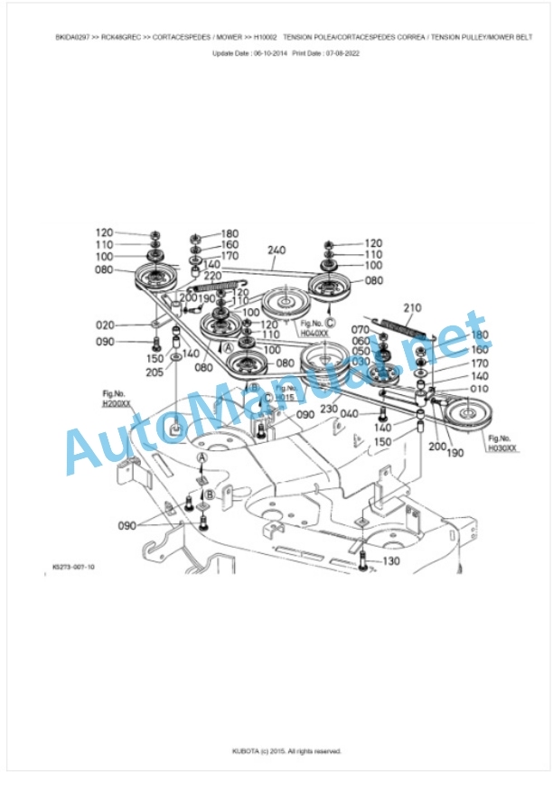 Kubota RCK48GREC Parts Manual PDF BKIDA0297 4 Kubota RCK48GREC Parts Manual PDF BKIDA0297-4