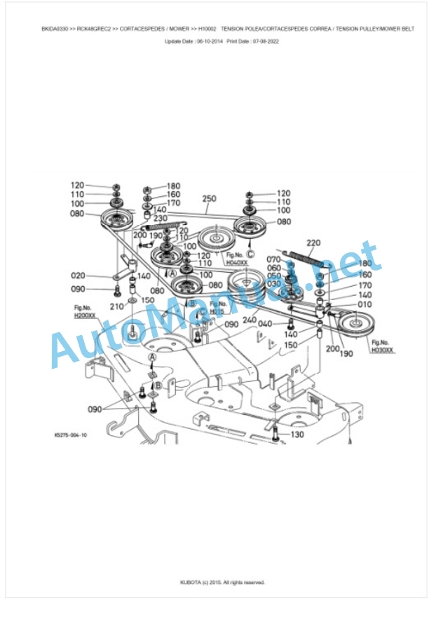 Kubota RCK48GREC2 Parts Manual PDF BKIDA0330 3 Kubota RCK48GREC2 Parts Manual PDF BKIDA0330-3