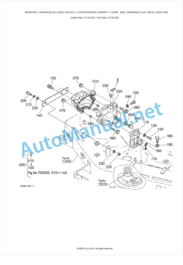 Kubota RCK48GZD-2(F) (GZD21-2HD-S5) Parts Manual PDF BKIDK5356 2 Kubota RCK48GZD-2(F) (GZD21-2HD-S5) Parts Manual PDF BKIDK5356-2