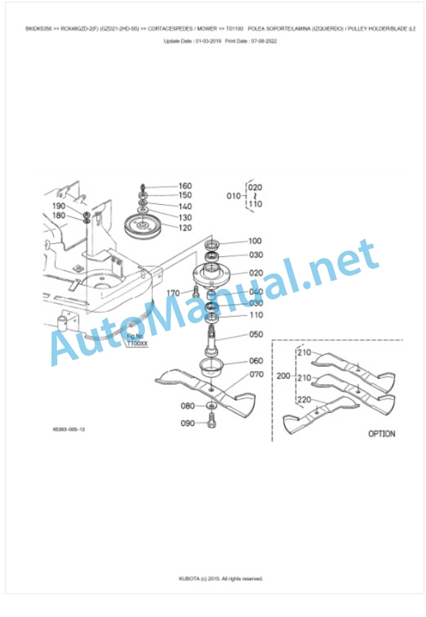 Kubota RCK48GZD-2(F) (GZD21-2HD-S5) Parts Manual PDF BKIDK5356 3 Kubota RCK48GZD-2(F) (GZD21-2HD-S5) Parts Manual PDF BKIDK5356-3
