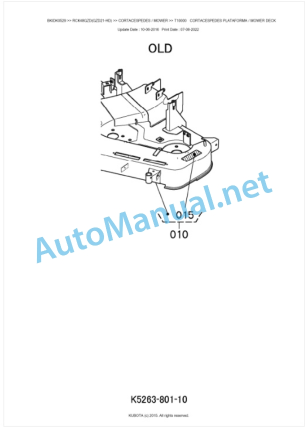 Kubota RCK48GZD(GZD21-HD) Parts Manual PDF BKIDK0529 4 Kubota RCK48GZD(GZD21-HD) Parts Manual PDF BKIDK0529-4