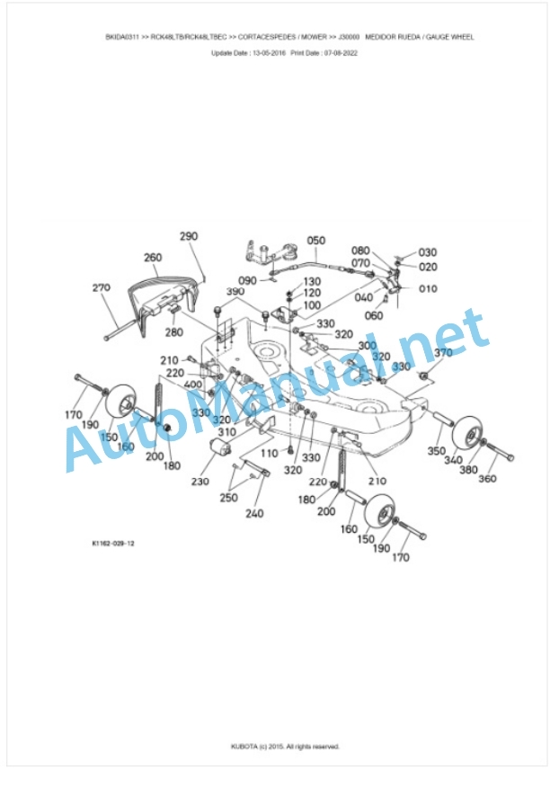 Kubota RCK48LTB, RCK48LTBEC Parts Manual PDF BKIDA0311 4 Kubota RCK48LTB, RCK48LTBEC Parts Manual PDF BKIDA0311-4