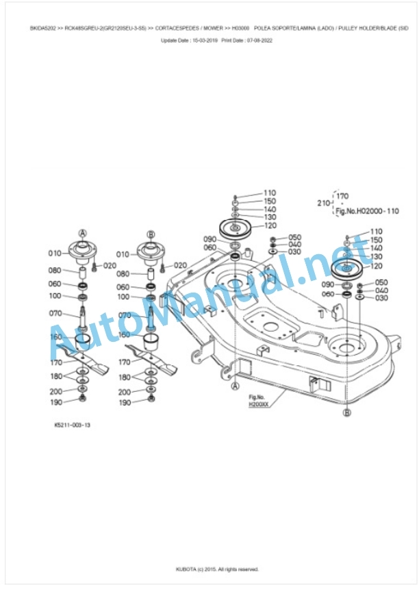 Kubota RCK48SGREU-2(GR2120SEU-3-S5) Parts Manual PDF BKIDA5202 3 Kubota RCK48SGREU-2(GR2120SEU-3-S5) Parts Manual PDF BKIDA5202-3