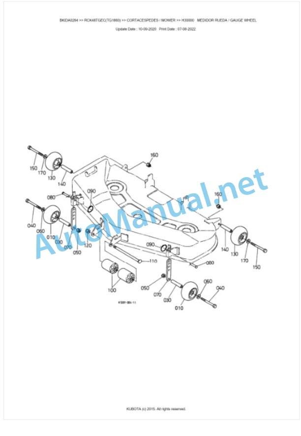 Kubota RCK48TGEC(TG1860) Parts Manual PDF BKIDA0284 4 Kubota RCK48TGEC(TG1860) Parts Manual PDF BKIDA0284-4