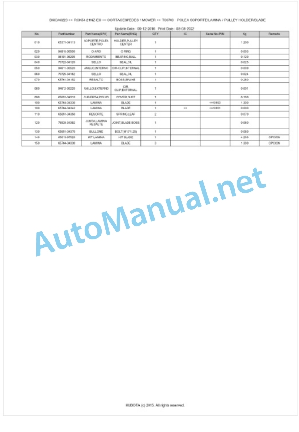 Kubota RCK54-21NZ-EC Parts Manual PDF BKIDA0223 3 Kubota RCK54-21NZ-EC Parts Manual PDF BKIDA0223-3
