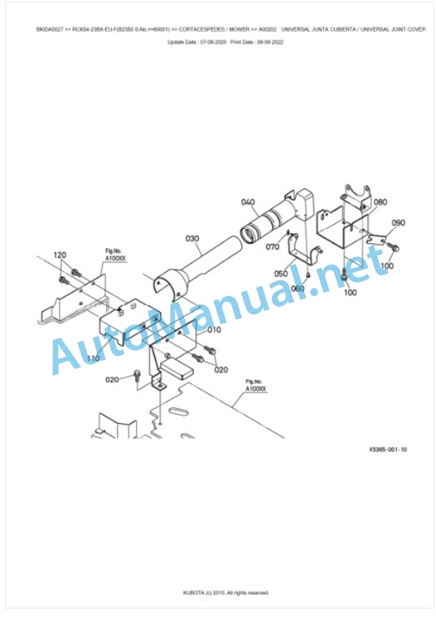 Kubota RCK54-23BX-EU-F Parts Manual PDF BKIDA5027 2 Kubota RCK54-23BX-EU-F Parts Manual PDF BKIDA5027-2