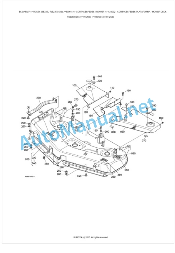 Kubota RCK54-23BX-EU-F Parts Manual PDF BKIDA5027 4 Kubota RCK54-23BX-EU-F Parts Manual PDF BKIDA5027-4