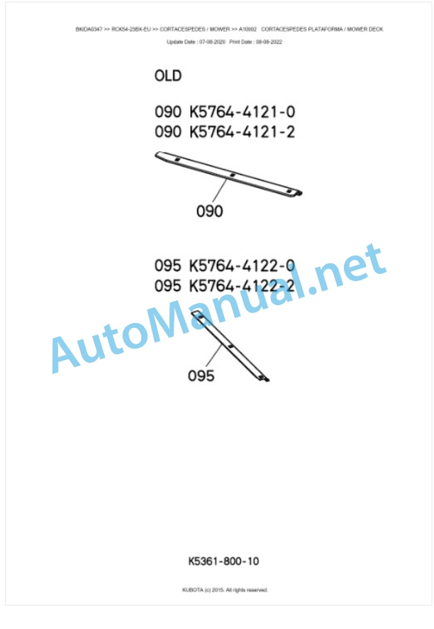 Kubota RCK54-23BX-EU Parts Manual PDF BKIDA0347 4 Kubota RCK54-23BX-EU Parts Manual PDF BKIDA0347-4