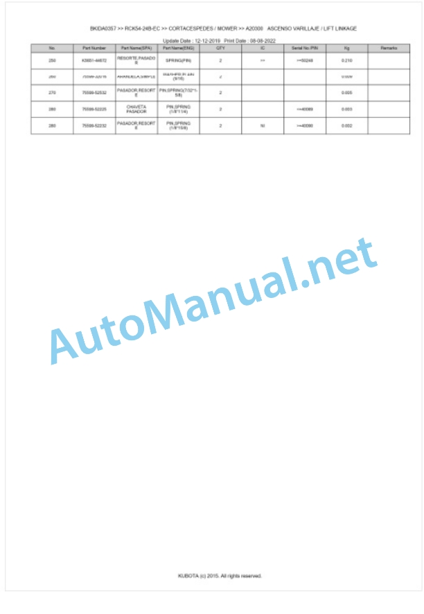 Kubota RCK54-24B-EC Parts Manual PDF BKIDA0357 5 Kubota RCK54-24B-EC Parts Manual PDF BKIDA0357-5