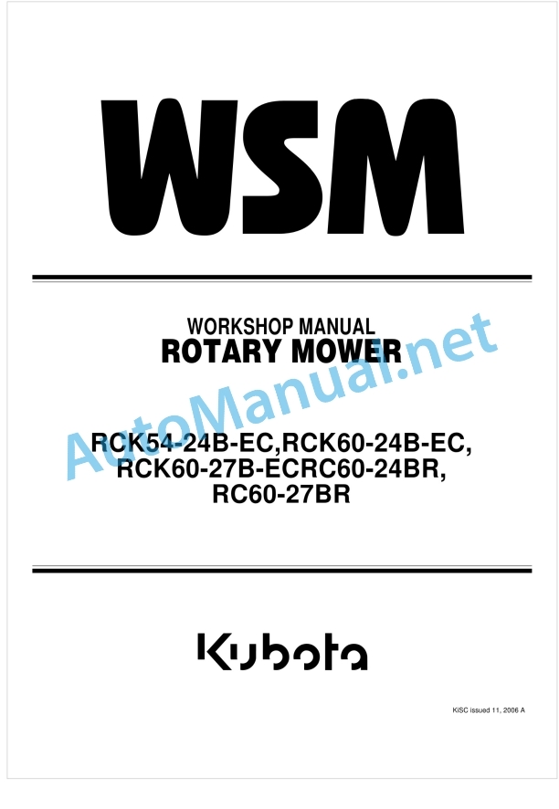 Kubota RCK54-24B-EC, RCK60-24B-EC, RCK60 Workshop Manual PDF 1 Kubota RCK54-24B-EC, RCK60-24B-EC, RCK60 Workshop Manual PDF