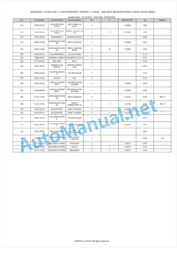 Kubota RCK54-24B Parts Manual PDF BKIDA0355 4 Kubota RCK54-24B Parts Manual PDF BKIDA0355-4