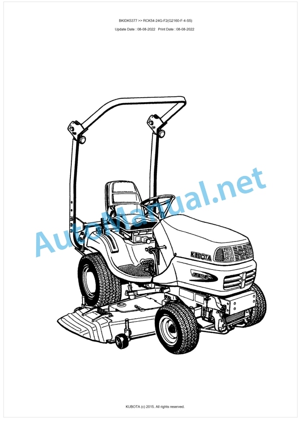 Kubota RCK54-24G-F2(G2160-F-4-S5) Parts Manual PDF BKIDK5377 1 Kubota RCK54-24G-F2(G2160-F-4-S5) Parts Manual PDF BKIDK5377