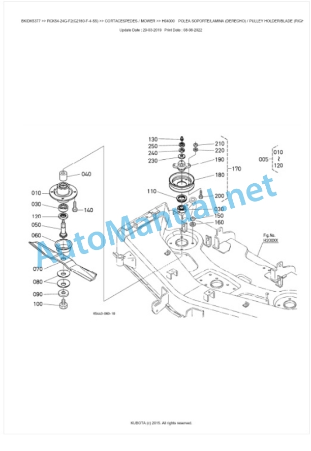 Kubota RCK54-24G-F2(G2160-F-4-S5) Parts Manual PDF BKIDK5377 3 Kubota RCK54-24G-F2(G2160-F-4-S5) Parts Manual PDF BKIDK5377-3