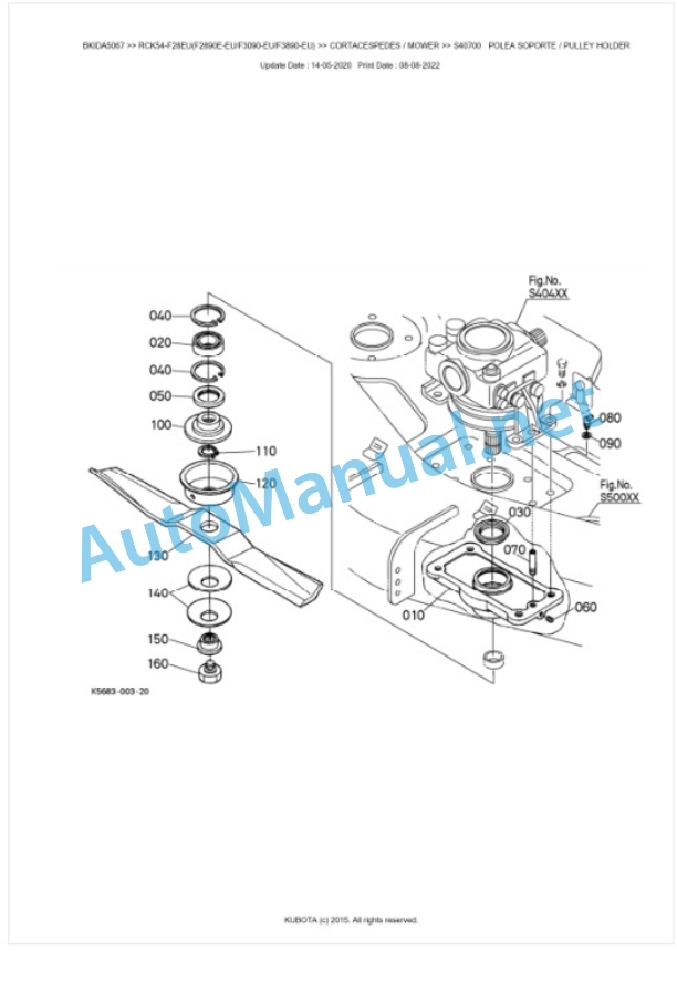 Kubota RCK54-F28EU(F2890E-EU, F3090-EU, F3890-EU) Parts Manual PDF BKIDA5067 2 Kubota RCK54-F28EU(F2890E-EU, F3090-EU, F3890-EU) Parts Manual PDF BKIDA5067-2
