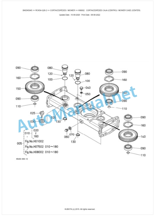 Kubota RCK54-G26-2 Parts Manual PDF BKIDK5045 2 Kubota RCK54-G26-2 Parts Manual PDF BKIDK5045-2