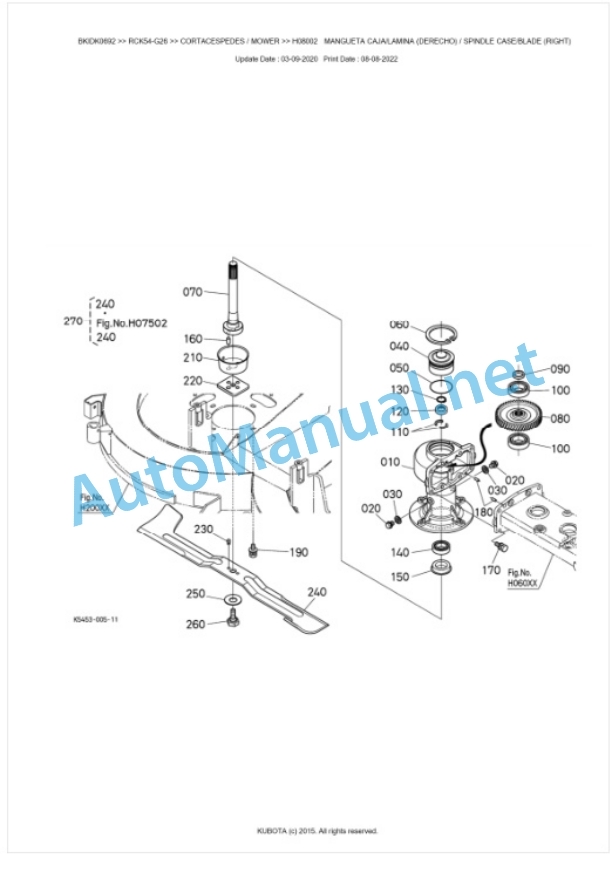 Kubota RCK54-G26 Parts Manual PDF BKIDK0692 3 Kubota RCK54-G26 Parts Manual PDF BKIDK0692-3