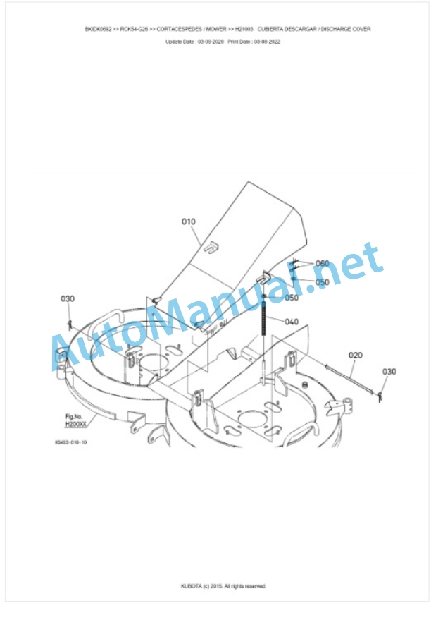 Kubota RCK54-G26 Parts Manual PDF BKIDK0692 4 Kubota RCK54-G26 Parts Manual PDF BKIDK0692-4