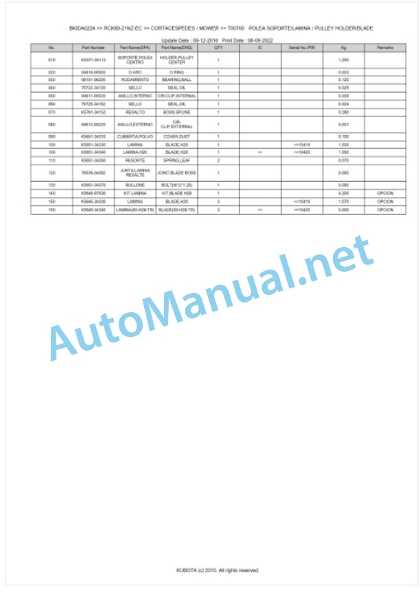 Kubota RCK60-21NZ-EC Parts Manual PDF BKIDA0224 3 Kubota RCK60-21NZ-EC Parts Manual PDF BKIDA0224-3
