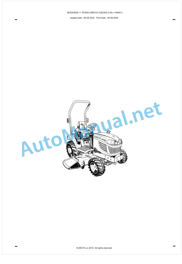 Kubota RCK60-23BX-EU-F Parts Manual PDF BKIDA5028 1 Kubota RCK60-23BX-EU-F Parts Manual PDF BKIDA5028
