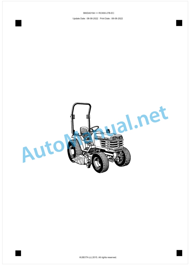 Kubota RCK60-27B-EC Parts Manual PDF BKIDA0194 1 Kubota RCK60-27B-EC Parts Manual PDF BKIDA0194