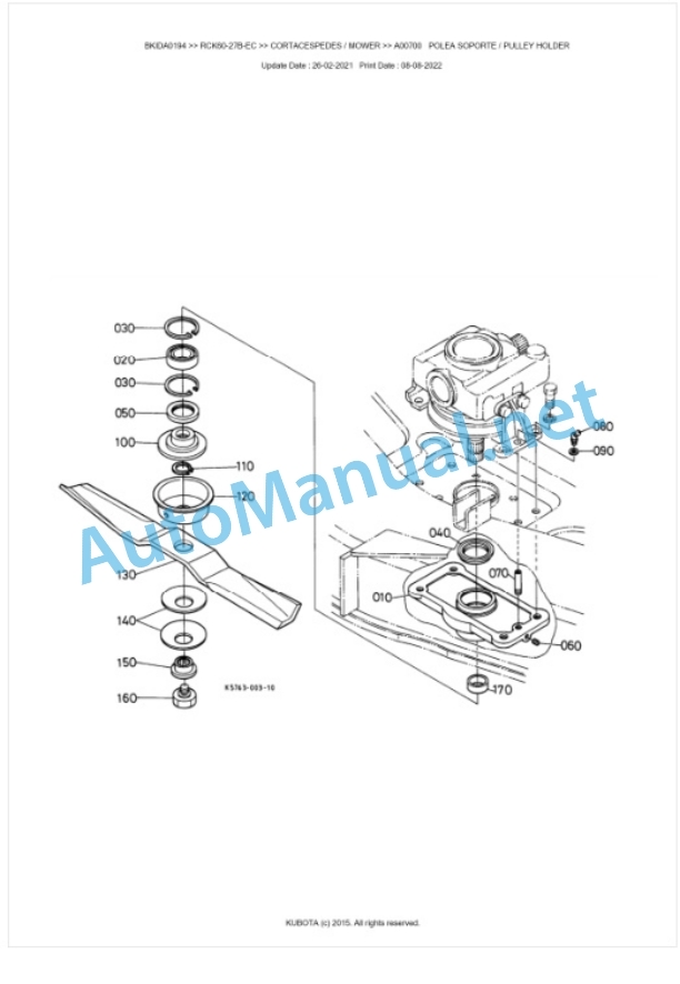 Kubota RCK60-27B-EC Parts Manual PDF BKIDA0194 2 Kubota RCK60-27B-EC Parts Manual PDF BKIDA0194-2