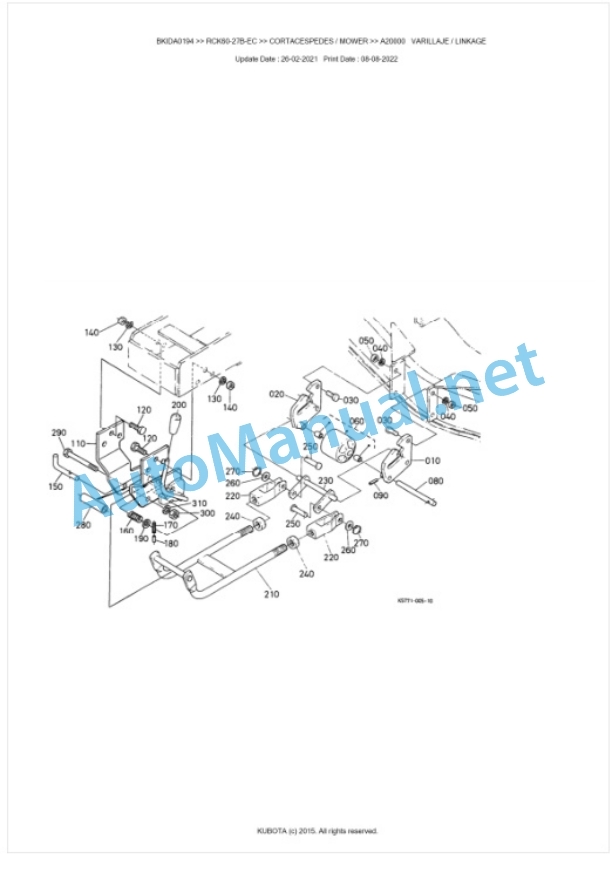 Kubota RCK60-27B-EC Parts Manual PDF BKIDA0194 5 Kubota RCK60-27B-EC Parts Manual PDF BKIDA0194-5